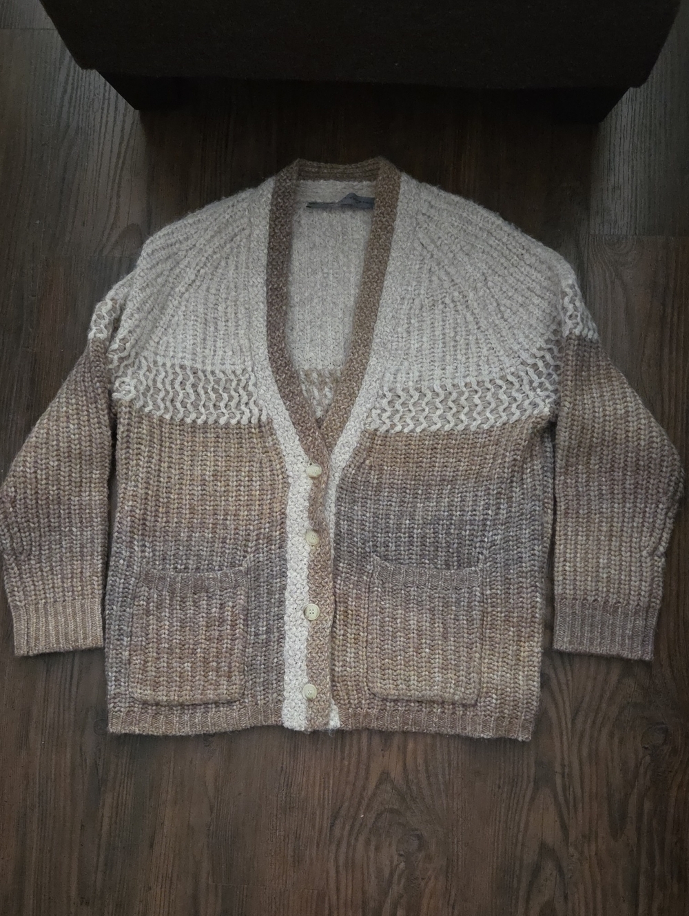 NEW Raquel Allegra Distressed Knit Cardigan Sweater From Holt Renfrew Sz Medium